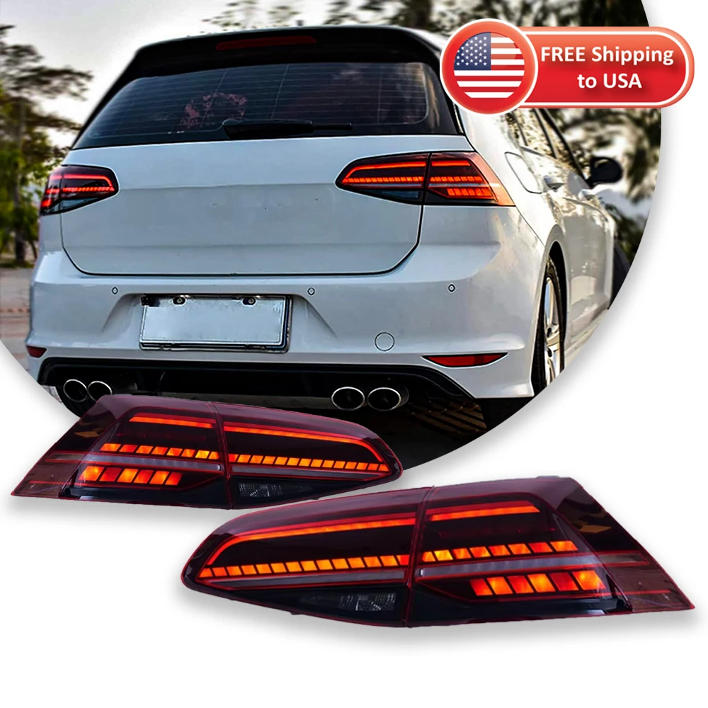 

Автомобильные фары для VW Golf MK7 Golf7.5 TSI TDI 2013-2019, светодиодный задний фонарь для проектора, дневные ходовые огни, автомобильные аксессуары