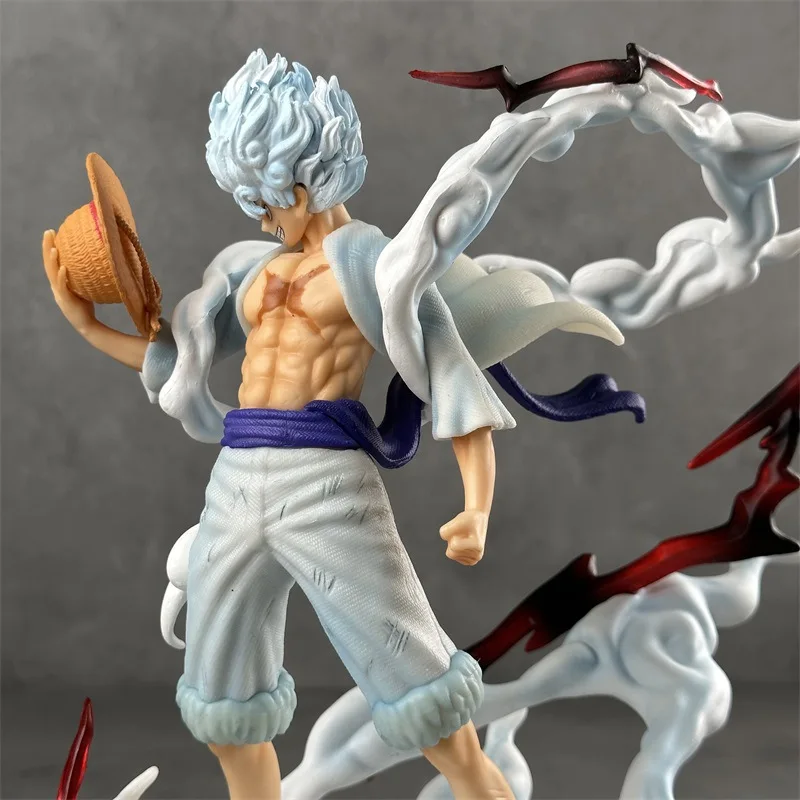 Bandai figura de uma peça minha postura de pé nika luffy cena de batalha gk estátua anime estatueta modelo sala ornamento de mesa