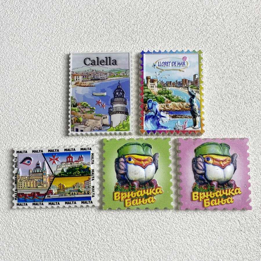 Calella, Lloret de Mar, Malta, Alta Tourist Souvenirs Refrigerator Stickers Featured 3D Printed Home Decorations