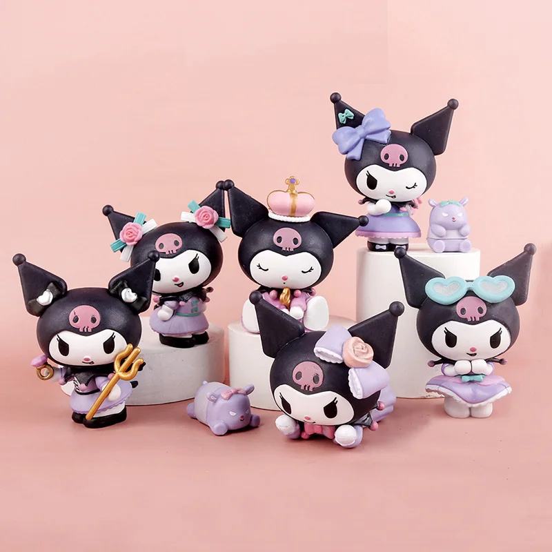 #9 SANRIO Figures Kuromi Figurine Mystery Box figures Toys Japaness Cartoon Accessory Home Decoration Kawaii Birthday Party