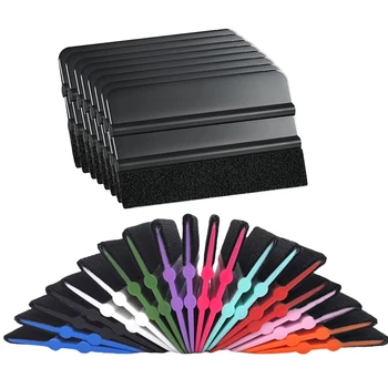 TOFAR 10pcs ไวนิลเครื่องมือติดตั้ง Felt EDGE ไม้กวาดรถ Wrap สติกเกอร์หน้าต่างฟิล์ม Smoothing TOOL การ์ด Scraper Spatula