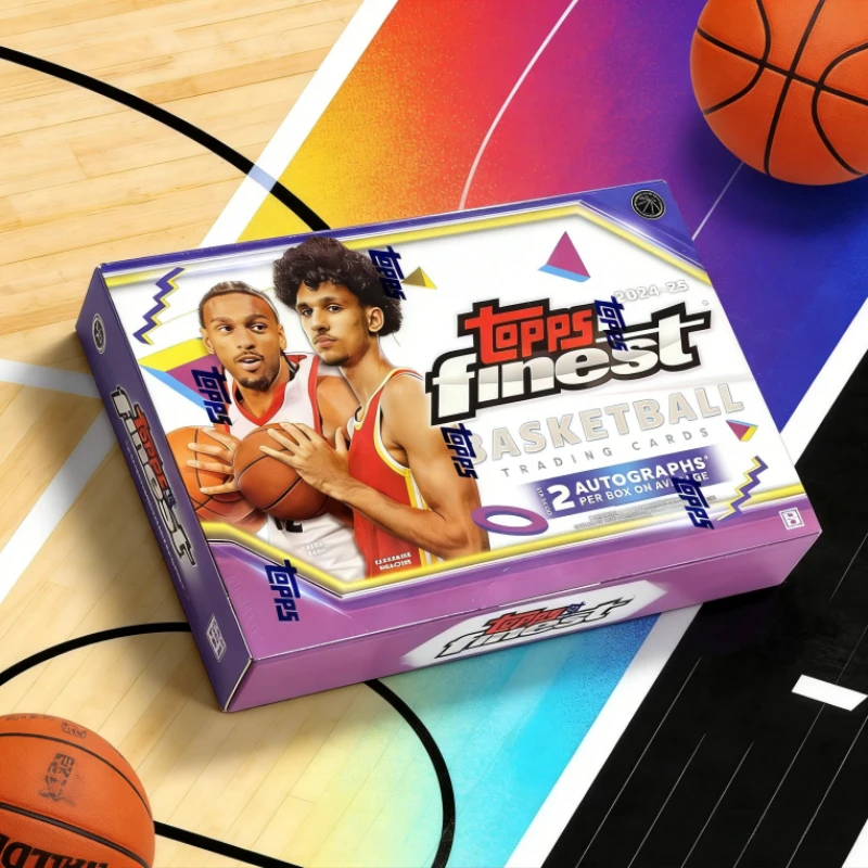 

Topps Official 2025 Finest Basketball Card Box, Hobby Level Star Refractor Cards Collection Release Premium Collector‘s Gift Set