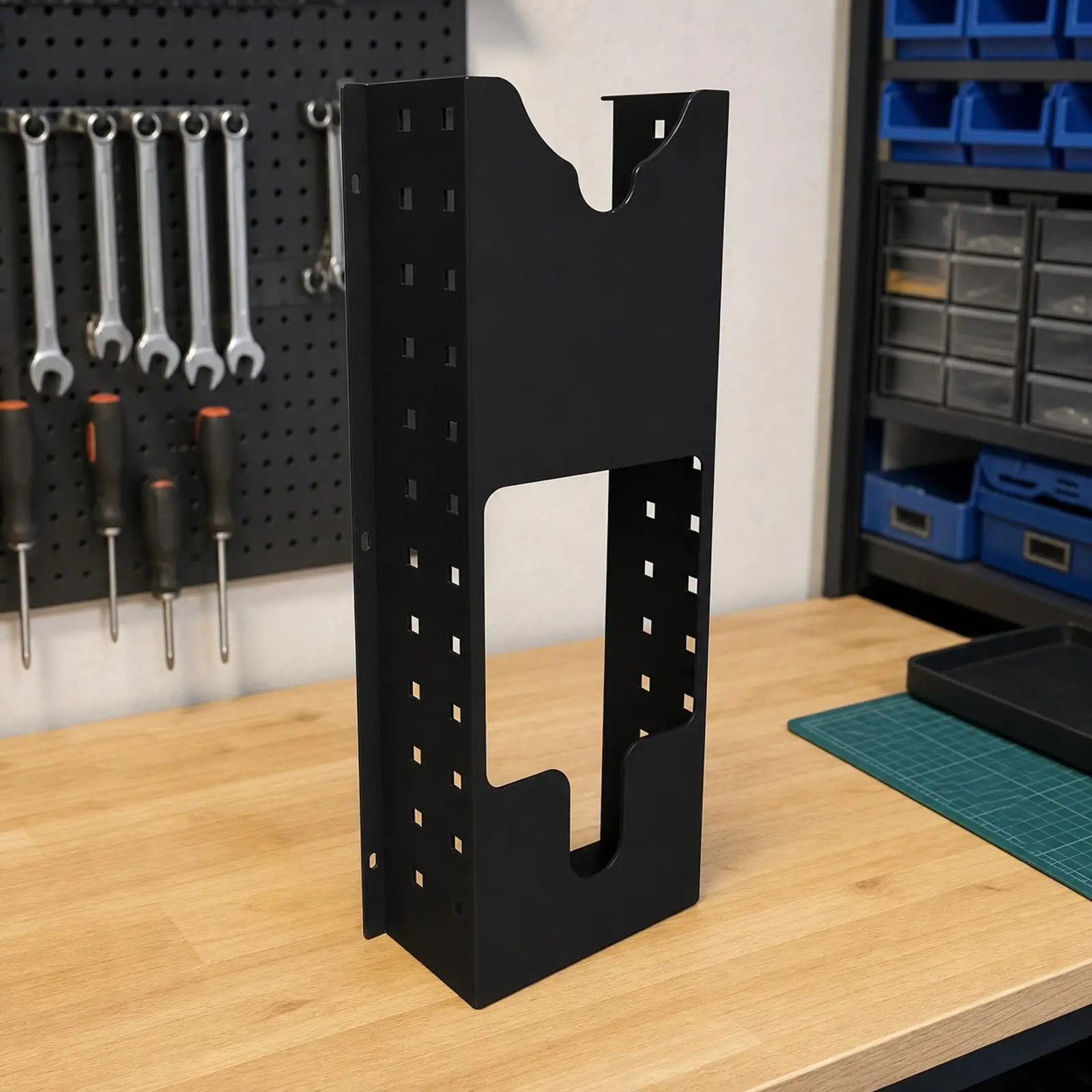 Polishing Machine Holder with Cradle Space-Saving Wall-Mounted Polishing Machine Rack Open Wall-Mount Layout-Mounted Polisher