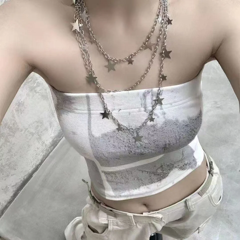 Sexy Y2K Layered Star Dangle P - Body Jewelry Goth ulasan dan harga