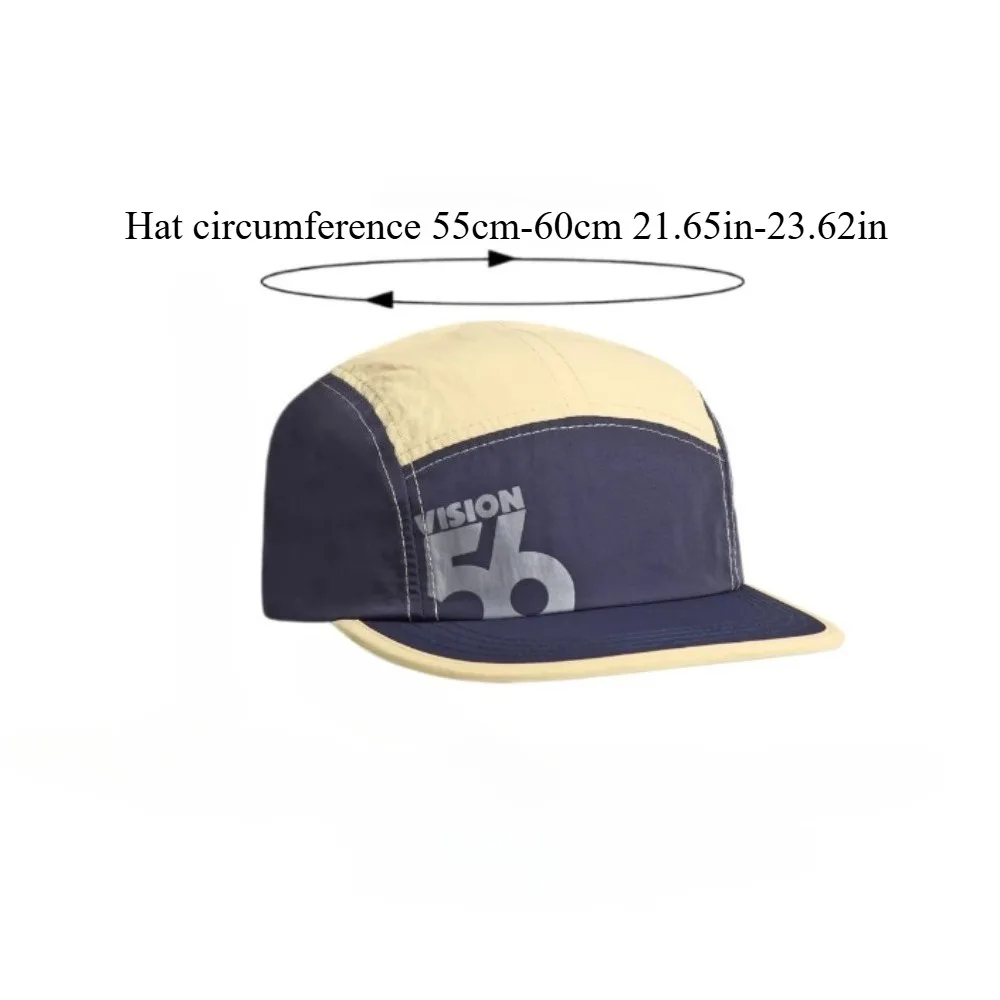 Fashion Flat Top Cotton Baseball Cap Unisex Quick-Dry Color Block Letter Print Korean Sport Hat for Running Cycling