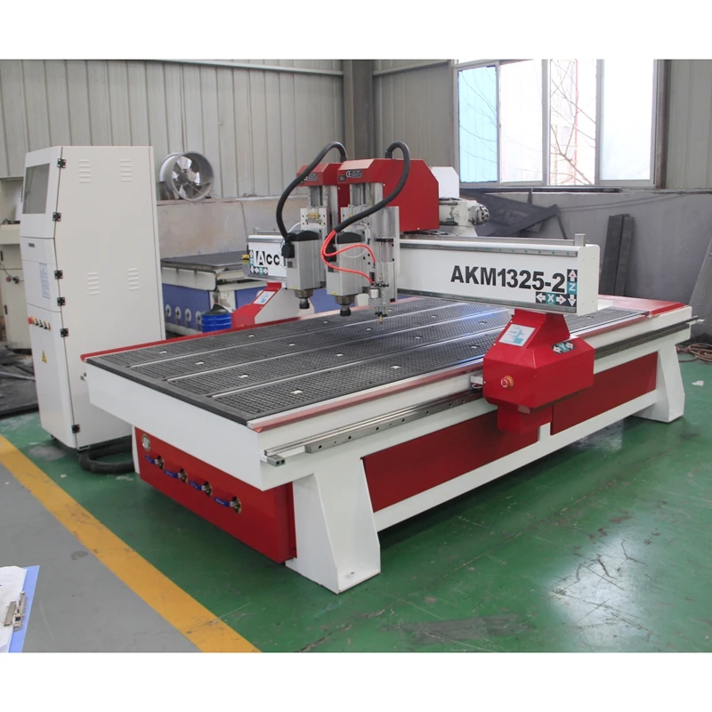 1300x2500mm Dual Head CNC Router Double Head Cutting Machine High Production Efficiency for Acrylic Plastic Woodworking