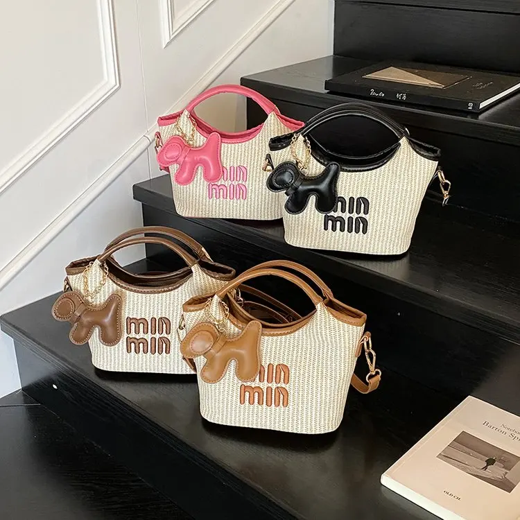 

Минималистичная уникальная кожаная женская сумка через плечо, дизайнерская сумка-кроссбоди, вместительная модная сумка для подгузников для женщин.