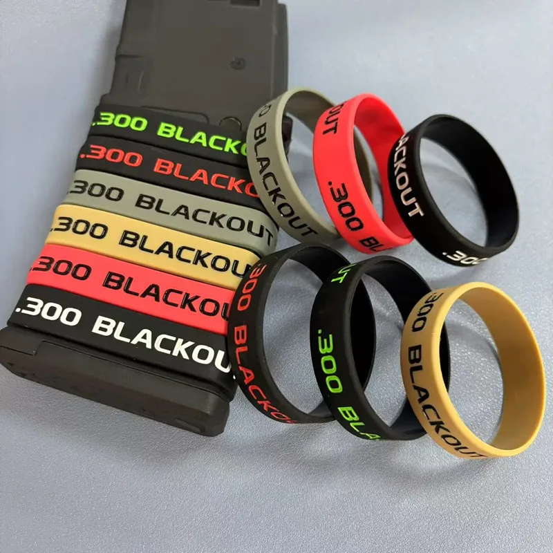 2/4 Teile/satz Taktische Magazin Kennzeichnung Band für.300 BLACKOUT Magazin Gummiband für M4/M16 AR15 AK 47 74 Universal Jagd – Detail 1