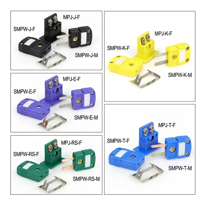 1-50pcs K T J E N Type Mini Thermocouple Connector Standard Male Female Plug Socket Panel Mount Temperature Sensor Connector