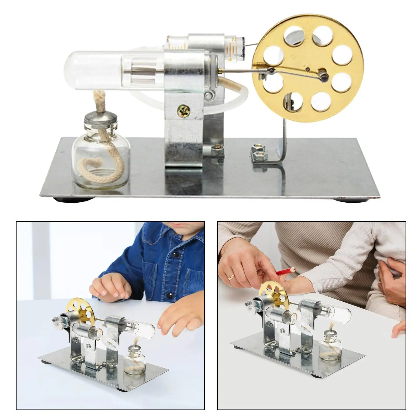 Stirling Engine Kits Science Teaching DIY Educational Physics Science Experiment Toy for Adults Kids 4 5 6 Children Boys Girls