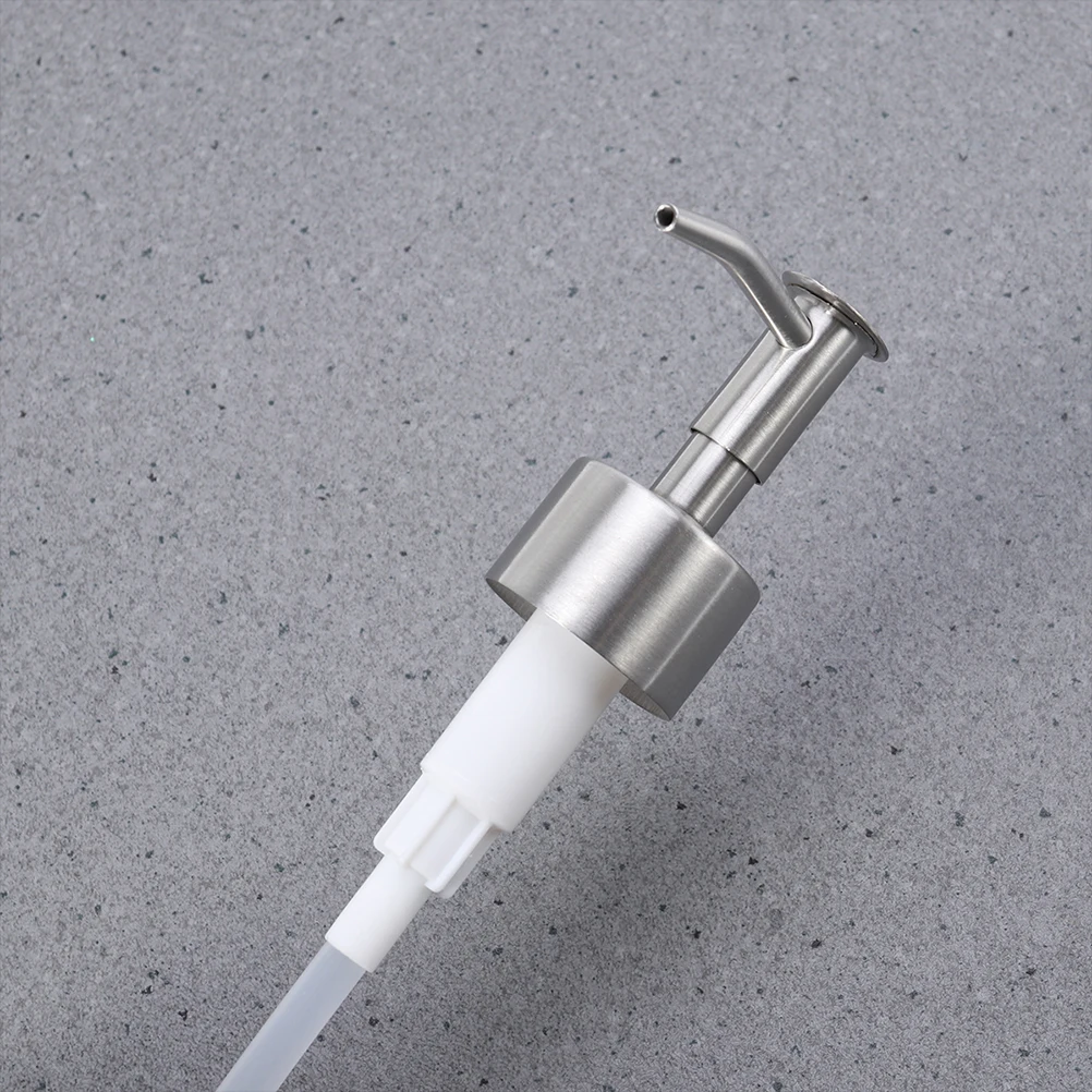 

2Pcs Stainless Steel Soap Dispenser Pump Head Long Nozzle for Hand Soaps Kitchen Bathroom Accessories Silver