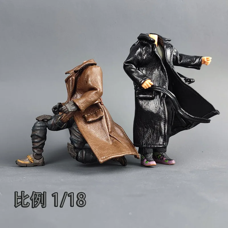 

1/18 Scale Male Dolls Clothes Leather Coat Fit 3.75 inches Action Figure Accessory Body Model Collection Toys Gifts For Fans