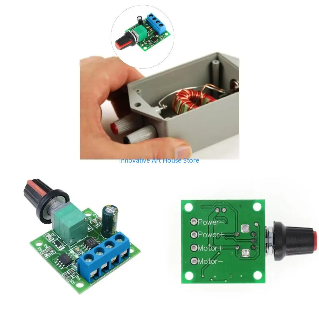 E1PC 1.5-12V PWM Motor Motor Speed Controller Driver 2A Power Speed Controller 1.8V 3V 5V 6V 12V Replacement