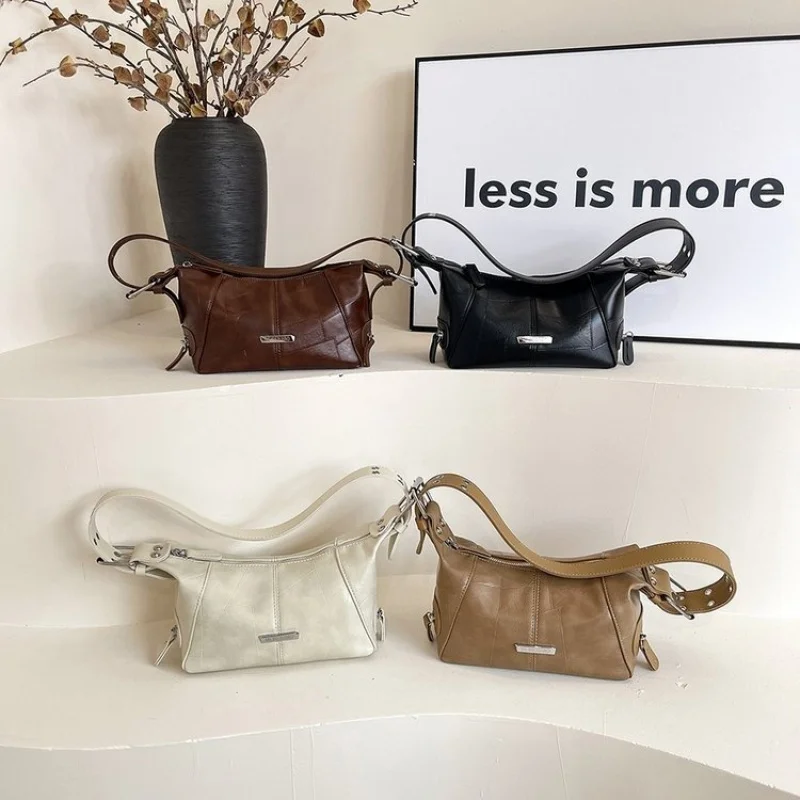 

Luxury Women's Trendy Commuter Leather Handbag Classic Elegant Ladies Casual Simple Vintage Fashionable Crossbody Bag