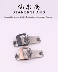 XIANERSHANG Custom R-ICHARD M-ILLE Original Watch Clasp 18MM Belt Buckle Wire Draw Titanium Butterfly Buckle Watch Accessories