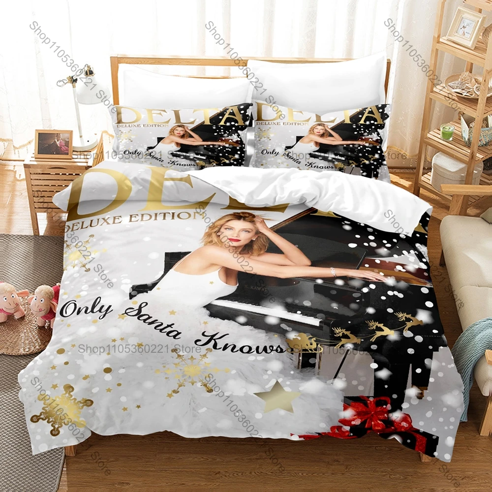 

Famous Australian Piano Pop Singer D-Delta Goodrem Bedding Set 1 Duvet Cover + 2 Pillowcases HD Digital Print Bed Linen