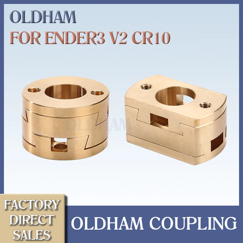

18mm Oldham Coupling Ender 3 V2 CR10 CR10S Pro T8 Screw Coupler Z-Axis 8mm Brass Lead Screw Hot Bed for 3D Printer Parts