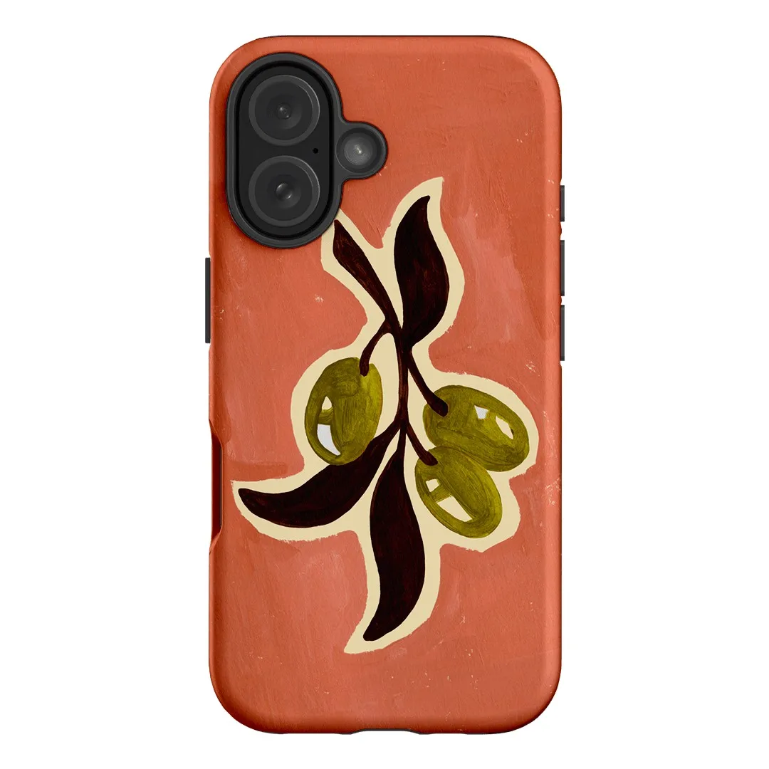 Clmj-funda de teléfono con aceitunas para iPhone 16, 15, 14, 13, 12, 11 X XS XR XSMAX 7, 8 Pro Max Plus, funda trasera de lujo de doble capa