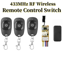 Wireless Remote Control Switch RF 433mhz Relay Receiver DC 5V 6V 9V 12V 1CH Module With Transmitter for LED Lamp Light DIY