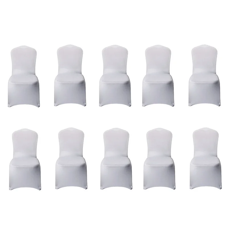A73T NEW~10Pcs Chair Cover Stretch Slipcovers for Wedding Party, Dining Chair Decoration Covers