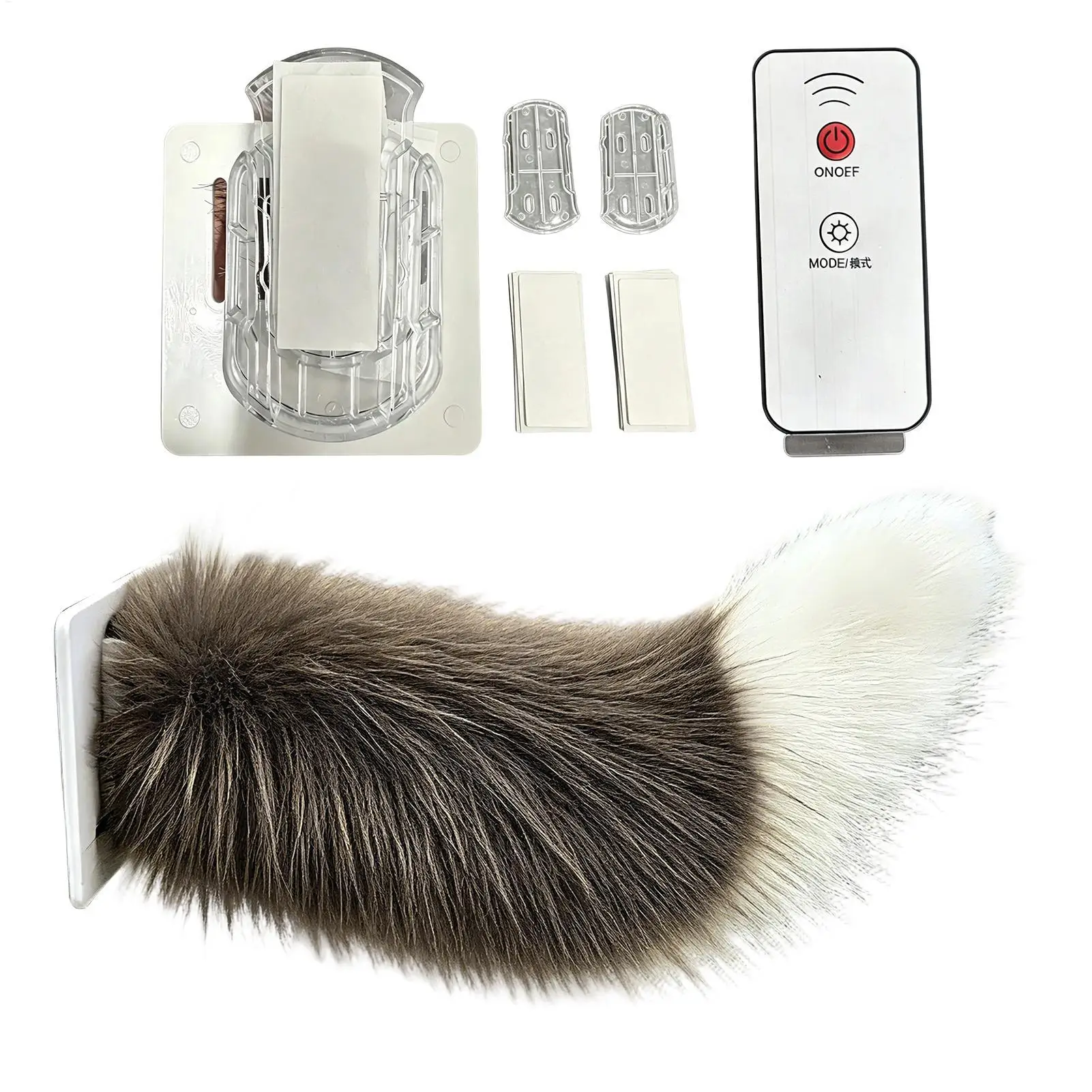 Motorcycle Rear Fox Tail Decor Funny Removable Remote-controlled Electric Tail for RV Travel Rear Trucks Motorcycle