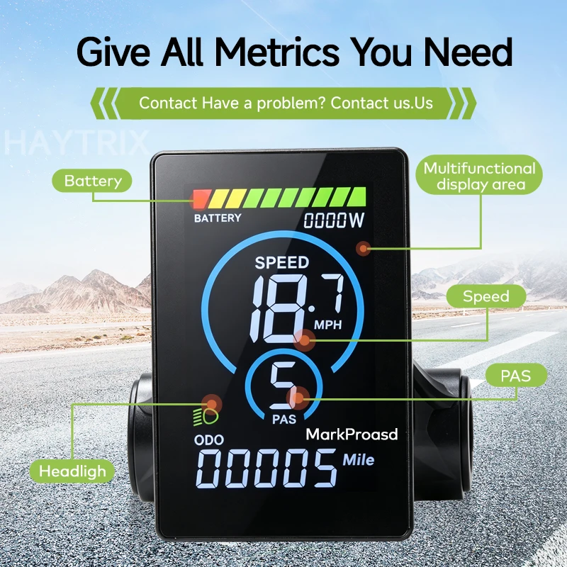 M5C【LECTRIC Specialized】 E-Bike LCD-Display Roller-Zubehör Fahrrad-Tachometer für Fatbike-Bildschirm Fahrradcomputer – Detail 1