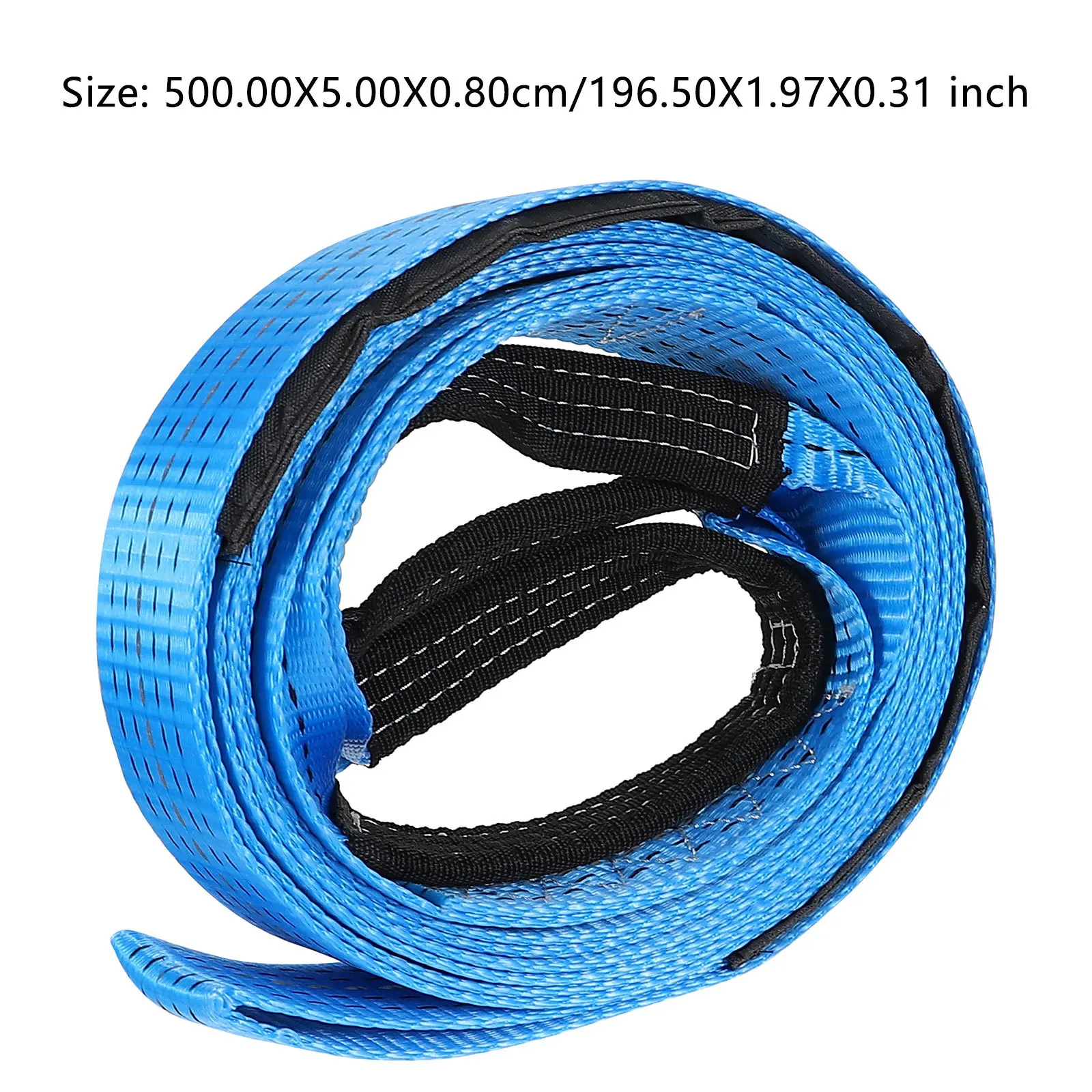 1 مجموعة 5 متر البوليستر سحب حزام 8 طن الثقيلة مقطورة حبل Ushaped السنانير قوي سيارة ونش الانتعاش مقطورة حزام #6