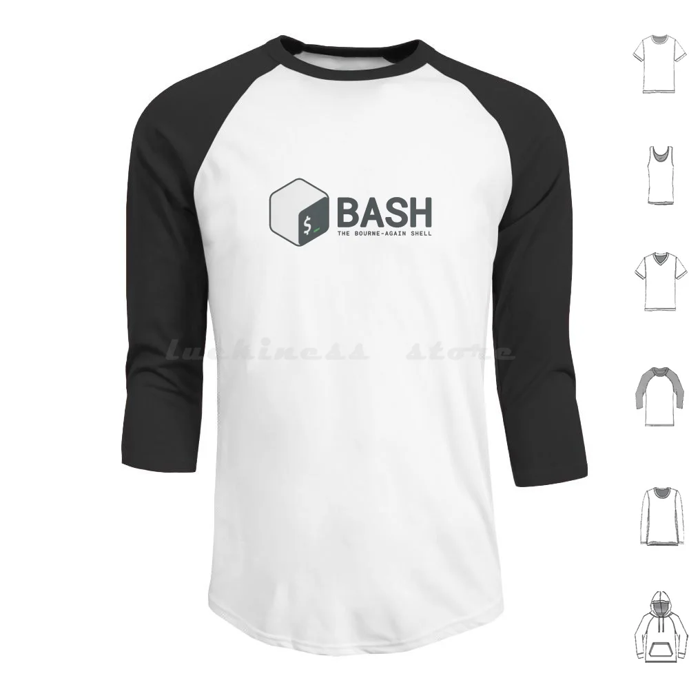 Bash Logo Hoodies Long Sleeve Bash Programming Programmer Dev Developer Shell Gnu Gnu Bash Unix Gnu Project Shell