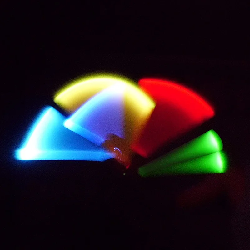 Glow Dark Nunchaku Dual Section Staff Rainbow Fluorescent Performance Training Light Up Vibration Sensor Switch Durable Anti New