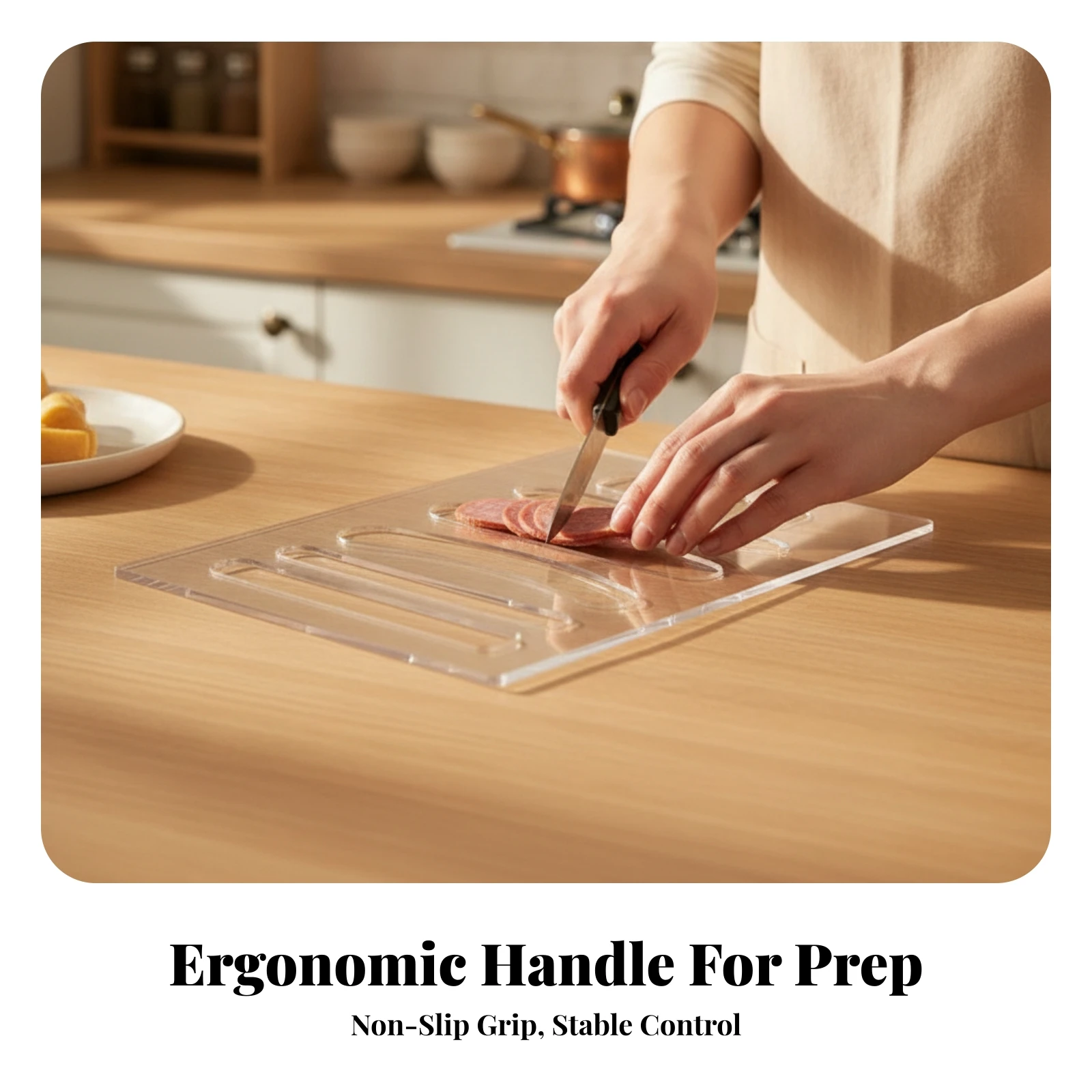 Cutting Board Handle Template Clear Cutting Board Template with Handle Cutouts Tracing Stencil Rigid Cut Guide Lightweight