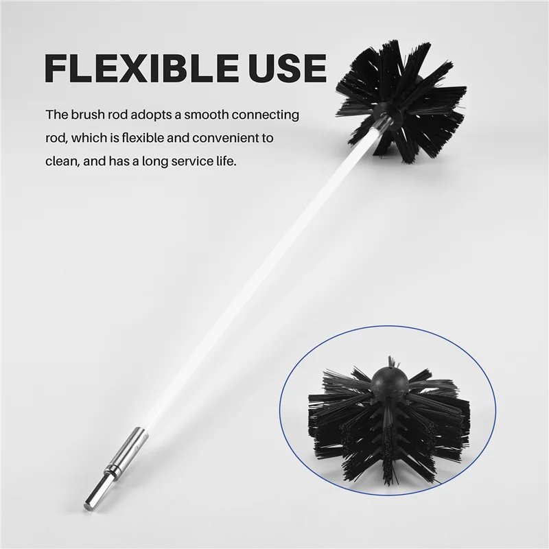Juego de cepillos para chimenea de Y42A-17Pcs, cepillo para caldera de chimenea Industrial para el hogar, herramienta de limpieza secadora, Kit de limpieza para chimenea