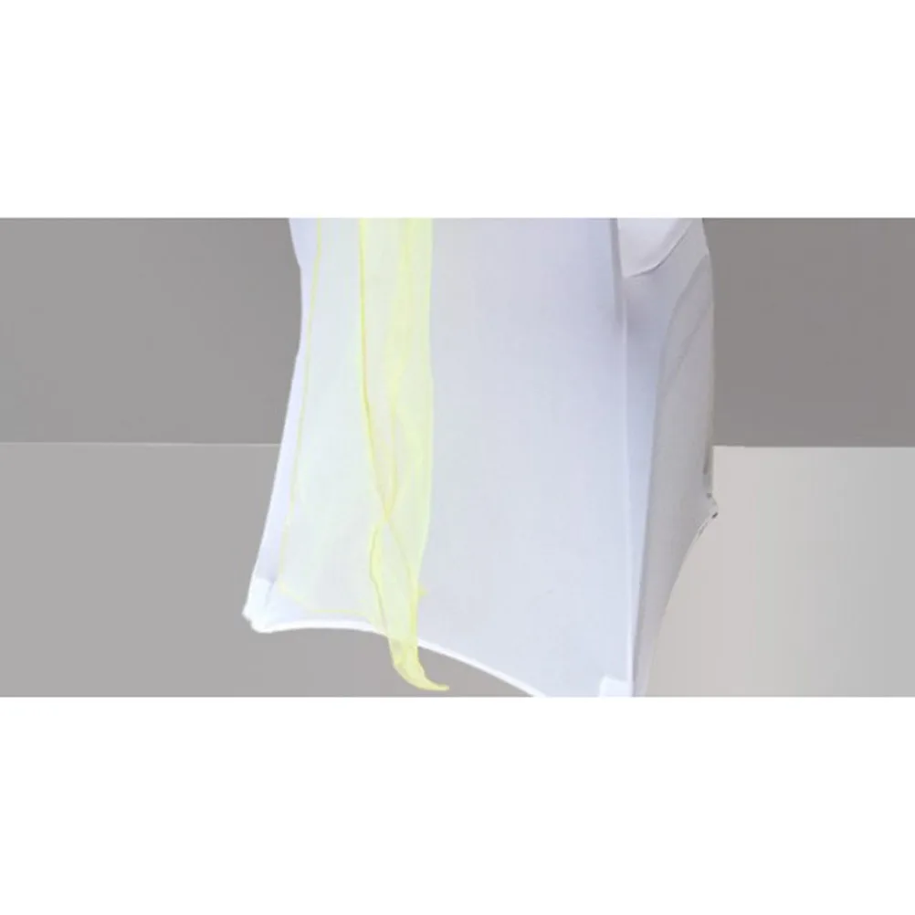 10Pcs Polyester Organza Chair Sashes Elegant Hand-Sewn Edge Bowknot Ribbon for Wedding Party Banquet Chair Back Decoration