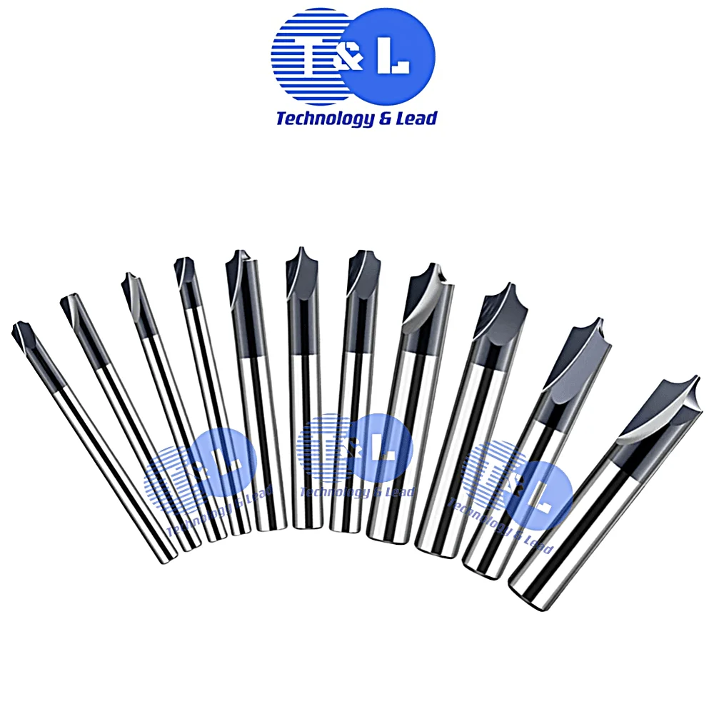 T&L HRC50 Carbide Inner Radius Corner Rounding Cutter End Mill R0.5 R1 R2 R3 R6 R4 Inner R Mill Chamfering Router Bits CNC tools