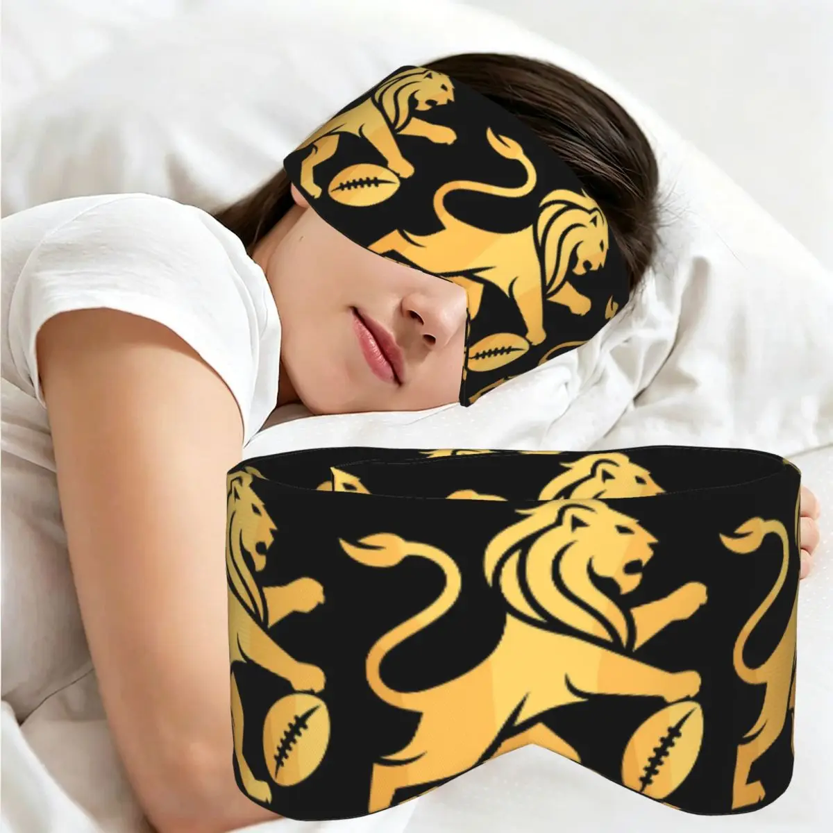 Brisbane Lions sleep eye mask Light Blocking Portable Eye Cover for Girls Boys Home Sleeping Party Gift Eyeshade eyepatch
