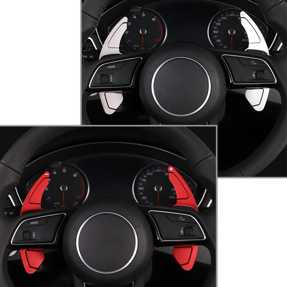 Aluminum Steering Wheel Paddles Shifter Extend Extension For Audi A3 S3 A4 S4 B8 A5 S5 A6 C7 S6 A8 R8 Q3 Q5 Q7 TT