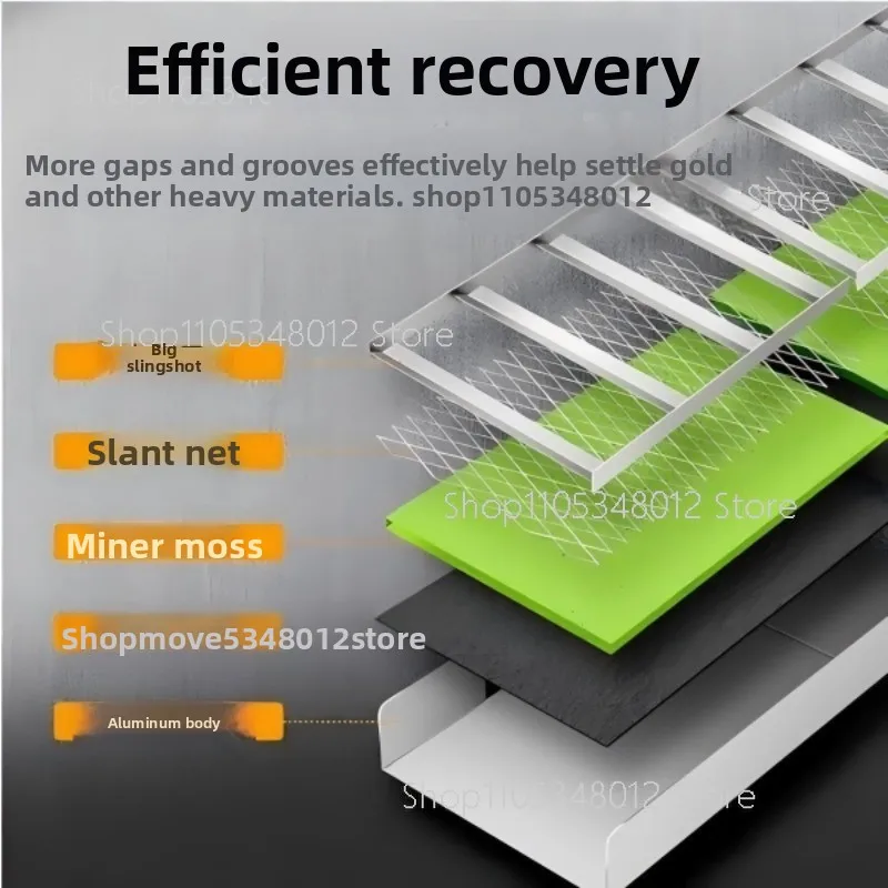 

Folding Gold Sluice Box Aluminum Alloy Portable Gold Mining Chute Panning Prospecting Recovery Tool