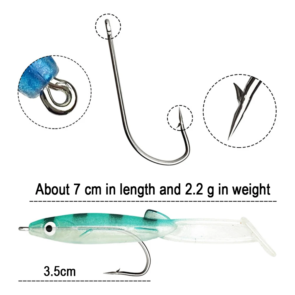 Soft Baits Fish Eel Lure With Hook Accessories Artificial Easy Installation Exquisite Lightweight High Quality