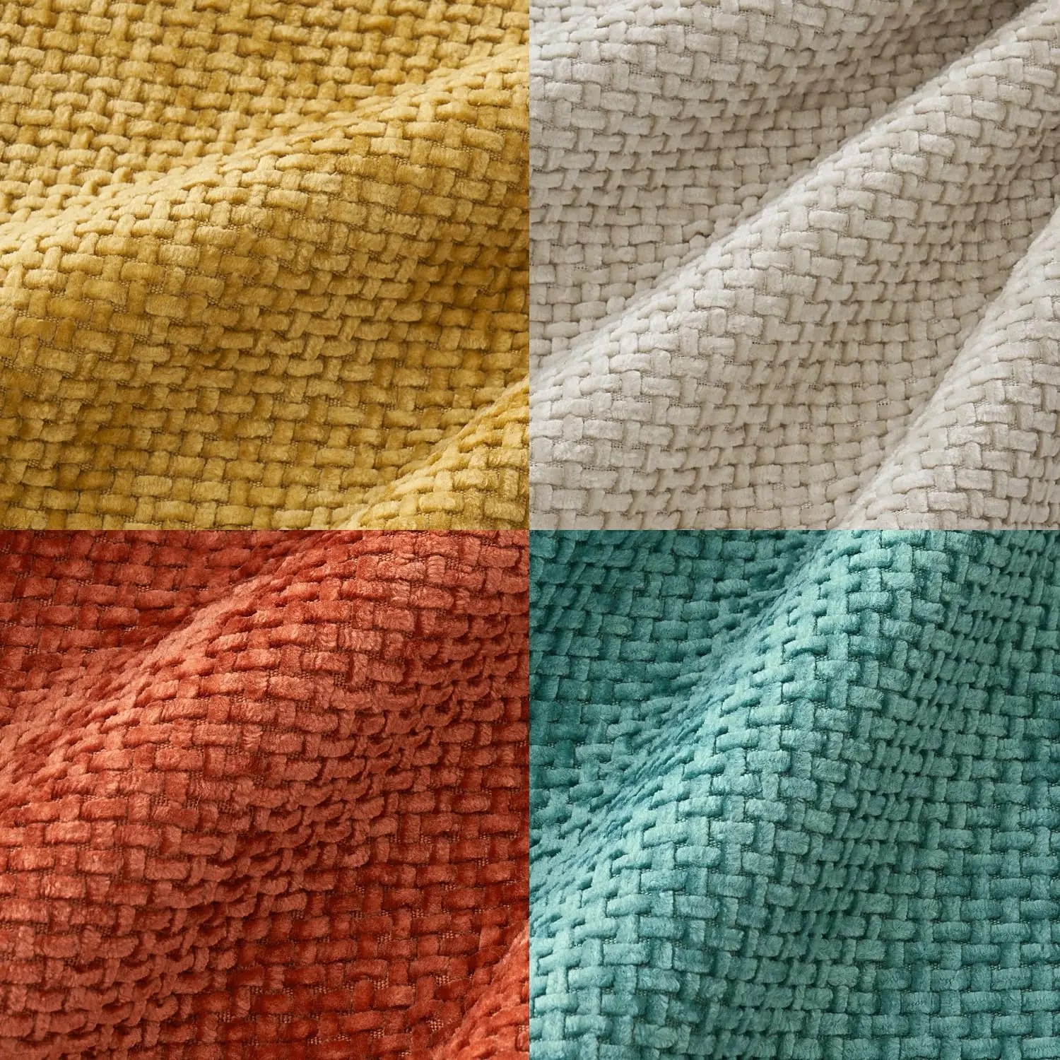 2pc 18x18 Chenille Pillow Covers Neutral Boho Farmhouse Decorative Throw Cushion for Sofa Bedroom Living Room Mid Century Modern