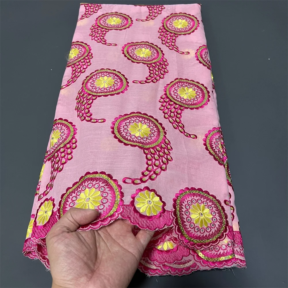 

Premium Nigerian Lace Fabric for Wedding Dress & Bridal Gown - Embroidered Tulle,Soft Cotton Damask,High Quality Material 5Yards