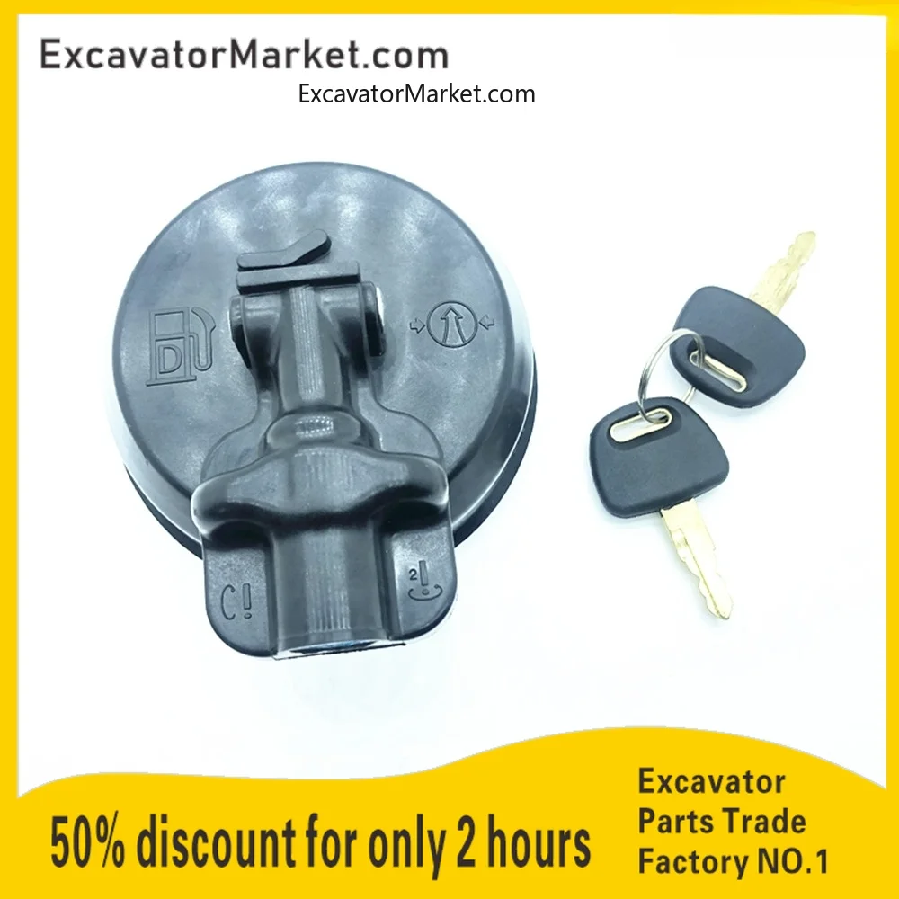 For HITACHI ZX ZAX60 70 200 210 360-5G excavator Diesel tank cap Anti-theft fuel tank cap excavator accessories For excavator