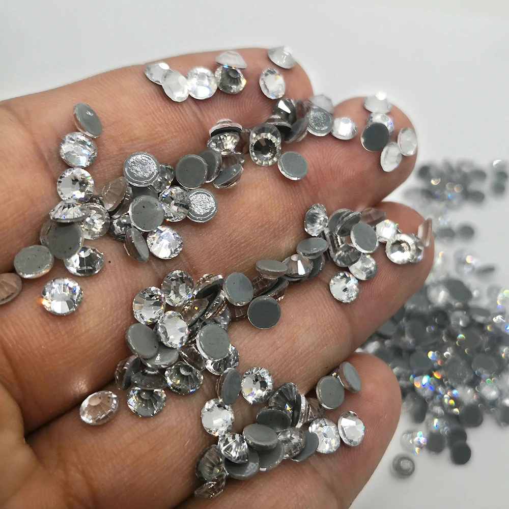 Bild 5: AAAAA Klarer Kristall AB Hot Fix Strass Glas Strass Hotfix Eisen auf Strasssteine für Stoffkleidung SS16 SS20 SS30