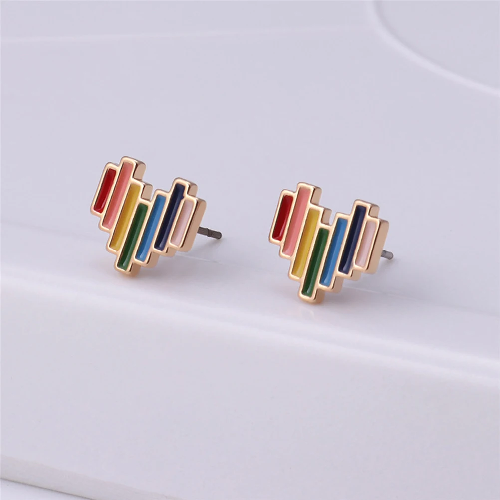 

Heart Shaped Women Decor Earrings Gift Heart Earpin Gifts Valentine Day Earrings Jewelry Women Earring Decor Accessories