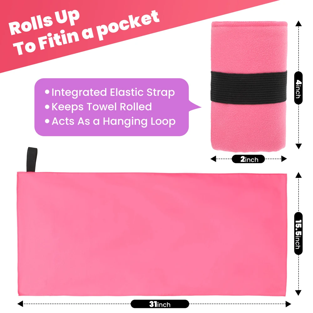 Microfiber Gym Towel Quick Dry Sports Sweat Towel Men Women For Fitness Hiking Running Tennis Cycling Fishing Yoga Hand Towels