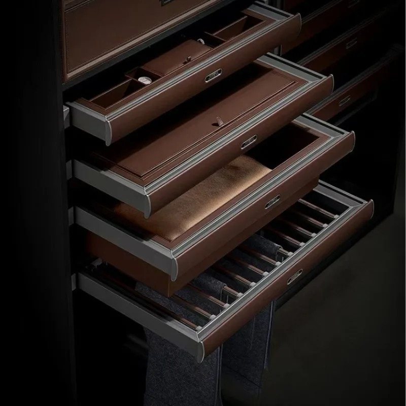 Built-in jewelry box in wardrobe, drawer-type pants rack, cloakroom, pull basket, telescopic lattice