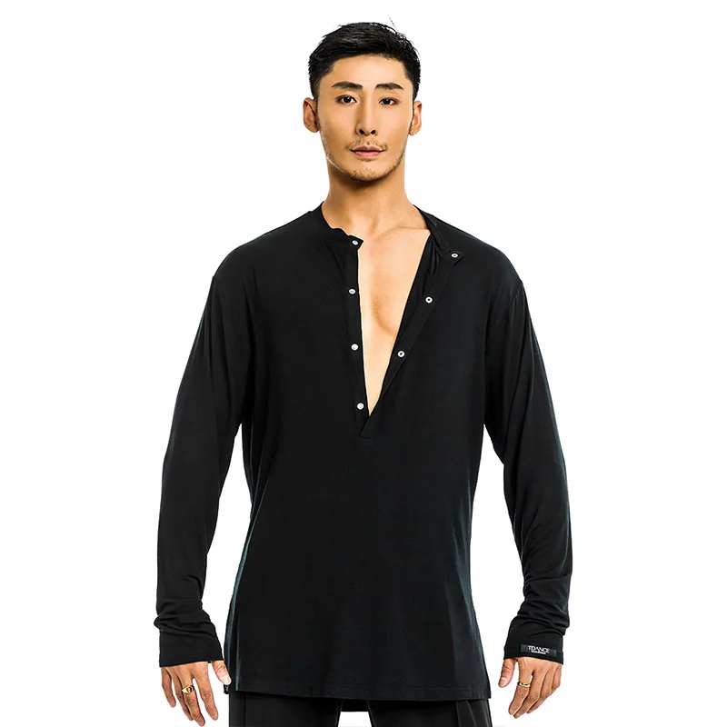 

Профессиональные топы для латинских танцев, мужские топы для танцев, румба, ча-ча, сальса, одежда для взрослых, мужские топы для соревнований с длинными рукавами NV21876