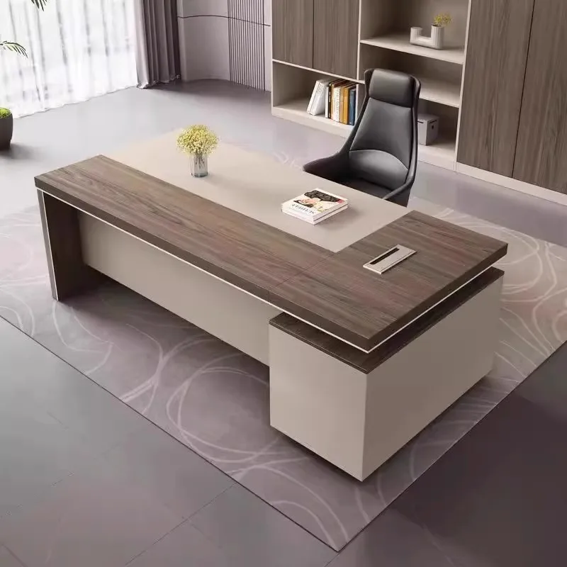 Custom Premium Quality Luxury Wooden Work Office Table Modern President Office Table Other Commercial Furniture