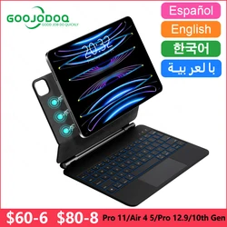 GOOJODOQ Magic Keyboard Case For iPad Pro 11 Pro 13 M4 Pro 12.9 for iPad Air 4 Air 5 Air 6  iPad 10th generation Magic Keyboard