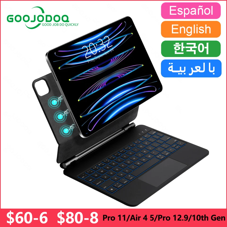 新品！goojodoq M4 iPad pro 13インチ用　マジックキーボード GOOJODOQ Magic Keyboard Case For iPad Pro 11 Pro 13 M4 Pro 12.9