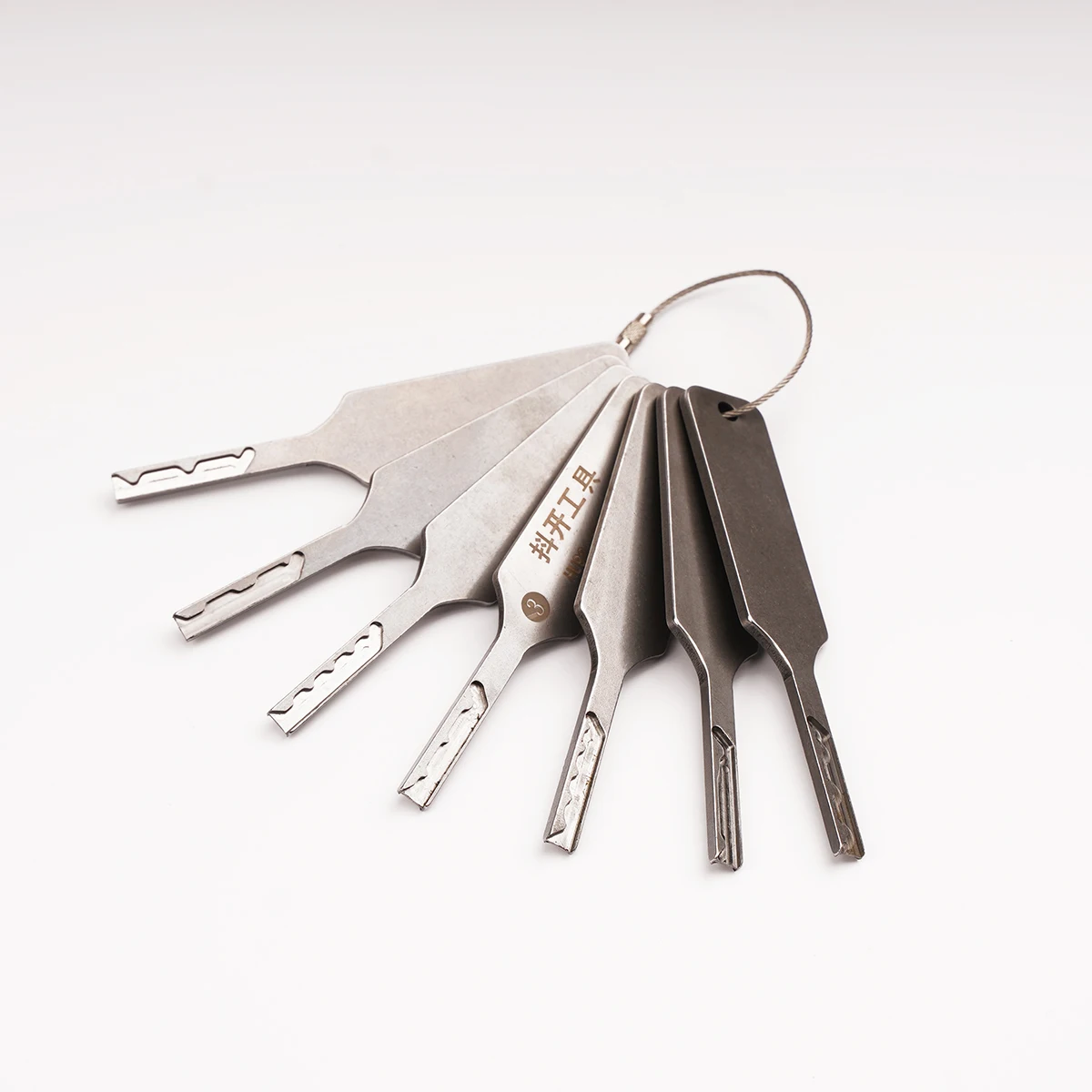 LISHI Car Unlocking Key 7 Pieces Emergency Set Stainless Steel hu92 power keys
