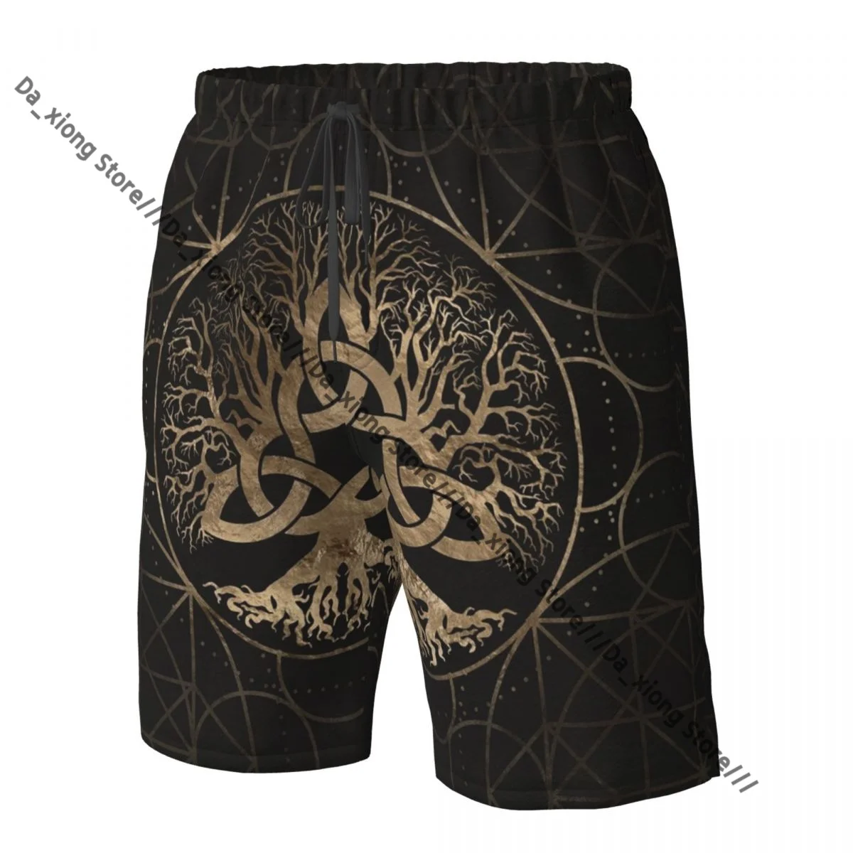 Men Beach Short Quick-drying Swimming Trunk Yggdrasil The World Tree Swimwear Swimsuit Bathing Shorts